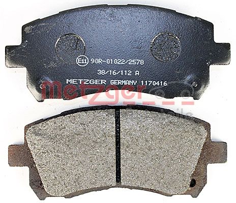 METZGER 1170416 Bremsbelagsatz, Scheibenbremse